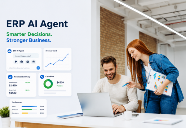 ERP AI Agent in 2026: Key Trends and Business Benefits AI Analytics AI Assistant AI Bangladesh AI Business Solutions AI-Powered ERP Business Intelligence Conversational AI Enterprise AI Enterprise Automation ERP AI Agent ERP Automation ERP Software ERPNext Financial Forecasting Intelligent ERP Reckon Technologies Ltd Workflow Automation