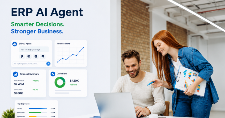 AI Analytics AI Assistant AI Bangladesh AI Business Solutions AI-Powered ERP Business Intelligence Conversational AI Enterprise AI Enterprise Automation ERP AI Agent ERP Automation ERP Software ERPNext Financial Forecasting Intelligent ERP Reckon Technologies Ltd Workflow Automation